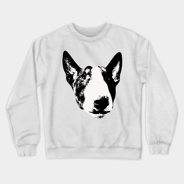 English Bull Terrier Face Crewneck Sweatshirt by DoggyStyles